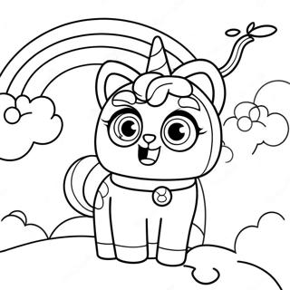 Unikitty Med Regnbogabakgrunni Litabok 89371-29626