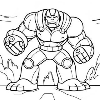 Hulk Buster Bardagasena Litabók Litasíður