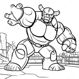 Hulk Buster Bardagasena Litabók Litasíður