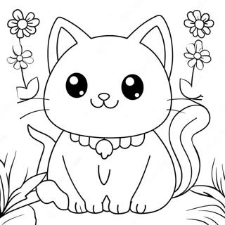 Anime Kottur Med Litrikar Blom Litabok 93690-33054