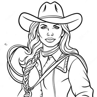 Cowgirl Med Lasso Litabok 93715 33069