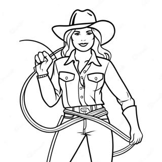 Cowgirl Med Lasso Litabok 93715 33071