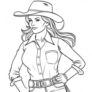 Cowgirl Med Lasso Litabok 93715 33072