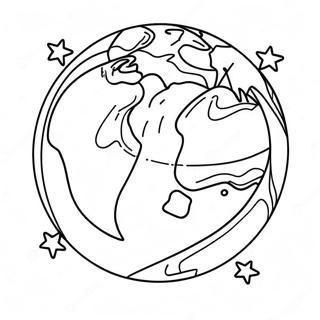 Jord I Geimnum Med Stjornum Litabok 9393 2145