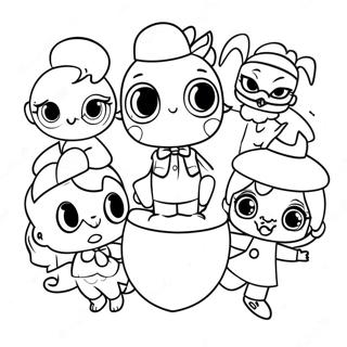 Colorful Lol Surprise Characters Coloring Page Litasíður