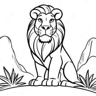 Mufasa Ljónið Konungur Litaskemmtunarsíður