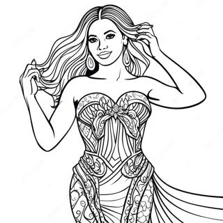 Beyonce I Glitrandi Kjol Litabok 97674 36640